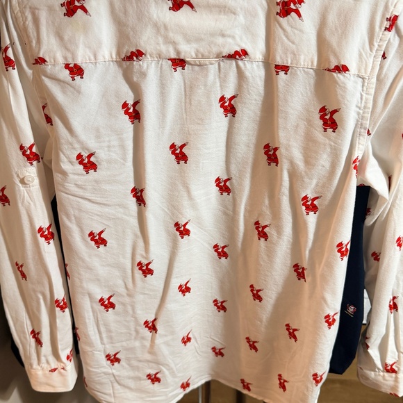 Santa Christmas Button Down Shirt Boys 11-12 - Picture 7 of 8
